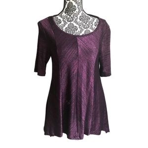 Dana Buchman Purple Scoop Neck Top